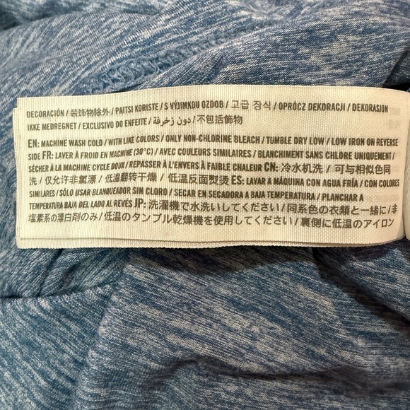 Blue Heathered Short Sleeve Hoodie Abercrombie - Picture 4 of 6